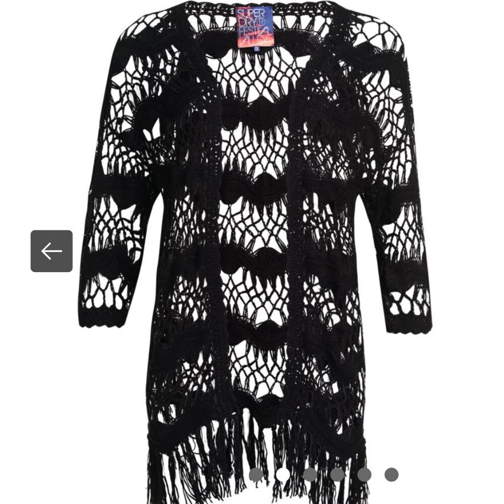 NWOT Superdry Willow Crochet Kimono